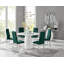 Edzard Statement Pedestal Round Dining Table Set & 6 Luxury Velvet Dining Chairs-90654946-90654938