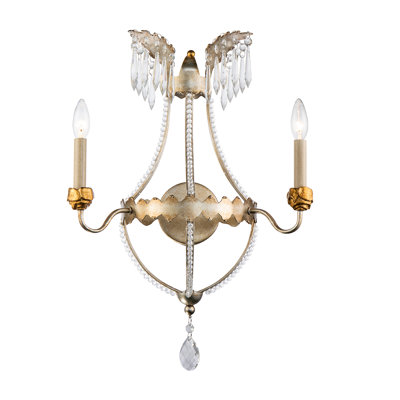 Harristown 2 Light Sconce inSilver and Gold