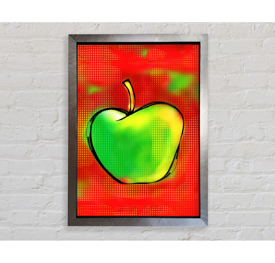 Gerahmtes Leinwandbild Green Apple