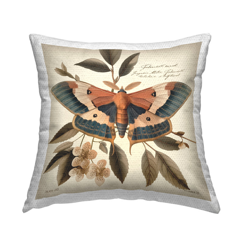 Coussin d'extérieur «Enchanting Moth & Plant» par Steve Huntziker