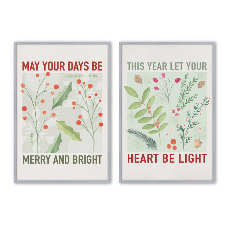 «Heart Be Light», ensemble de 2 reproductions d'art, 24 po x 18 po, Chrome poli