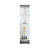 Black Glass Display Cabinet with Door - 4 Shelf Floor Standing Curio Cabinet for Living Room, Bedroom, Office - Tempered Glass Shelves, Dustproof Display Case