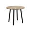 Petite table de salle à manger à 3 abattants, métal noir, finition taupe, table 3, essentiel pour la cuisine