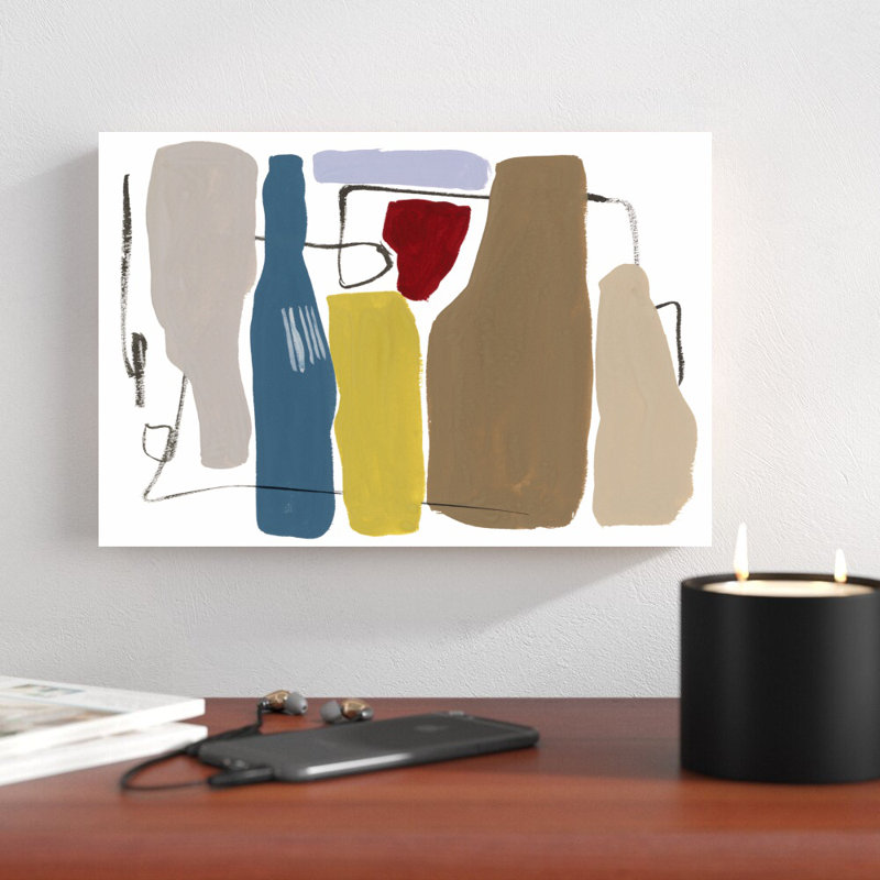 «Ceramique Vases III» par Melissa Wang - peinture sur toile tendue, H 8 po x l 12 po