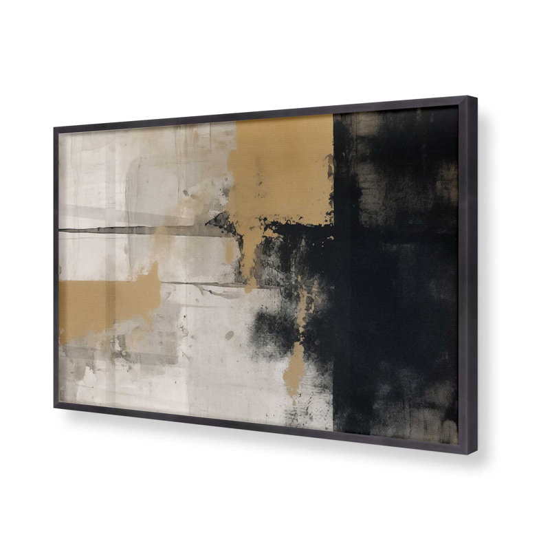 Mélange Chiaroscuro I, H 12,25 po x l 15,25 po, Cadre simple en zinc patiné