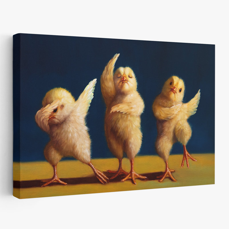 Dancer Chicks - animaux fantaisie urbaine et pop surréalisme, H 16 po x l 24 po