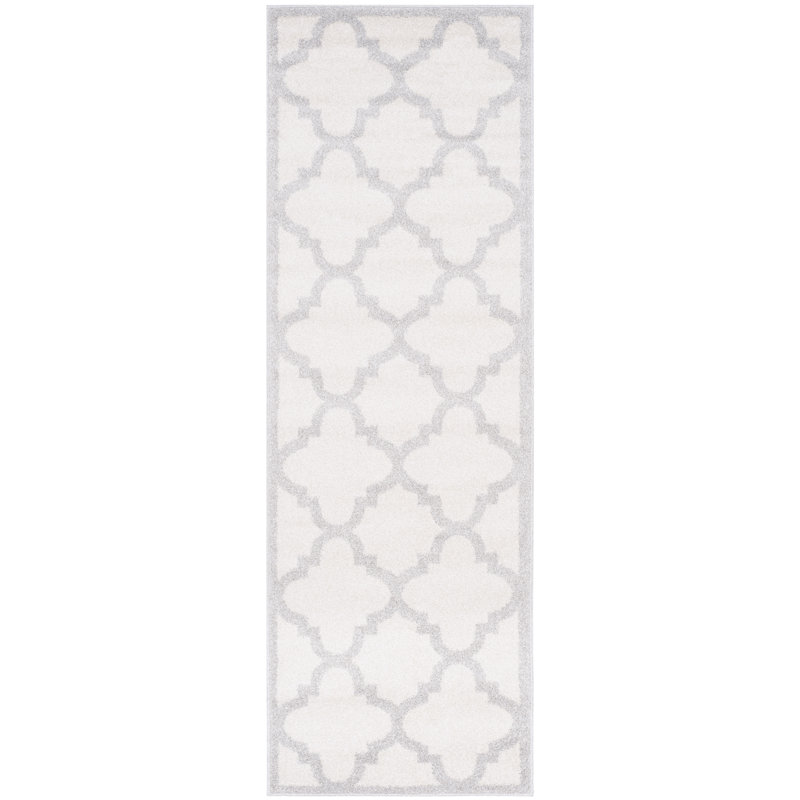Ammundsen Geometric Beige/Grey Area Rug, Runner 2'3" x 11'