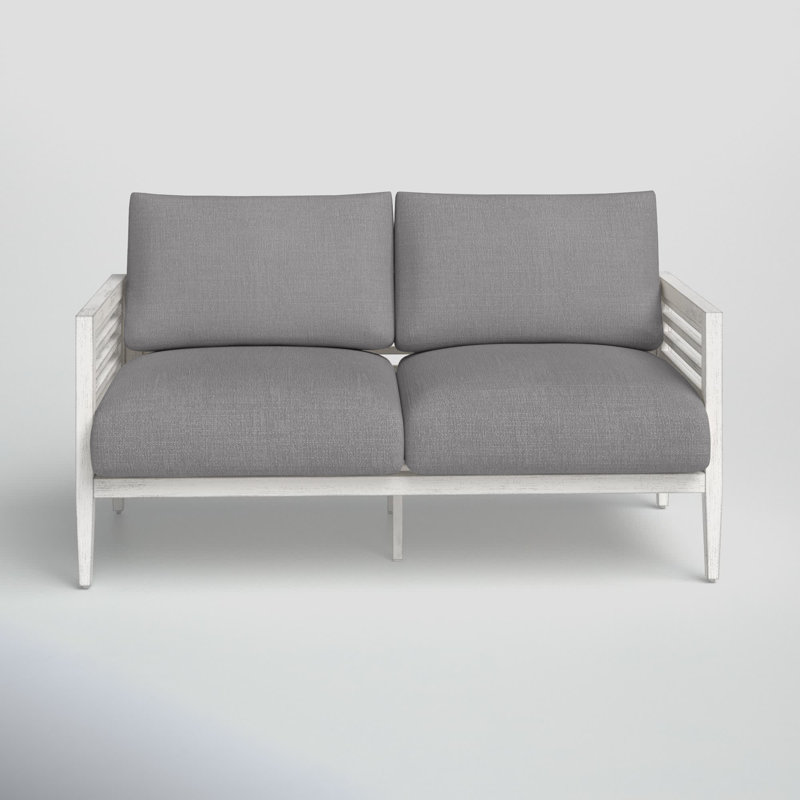 Causeuse de patio avec coussins Torland, Tissage uni ardoise coulée Sunbrella®