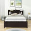 Lit plateforme en bois avec lit gigogne simple et rangement Halvorsen-86852978