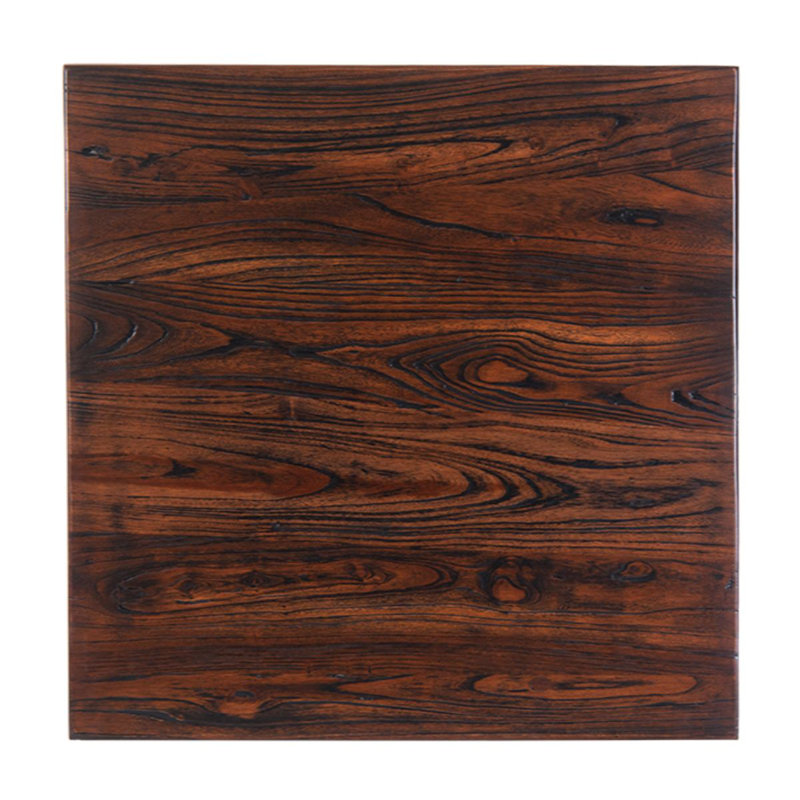 Square Bevel Table Top, 24" L x 24" W, Dark Brown