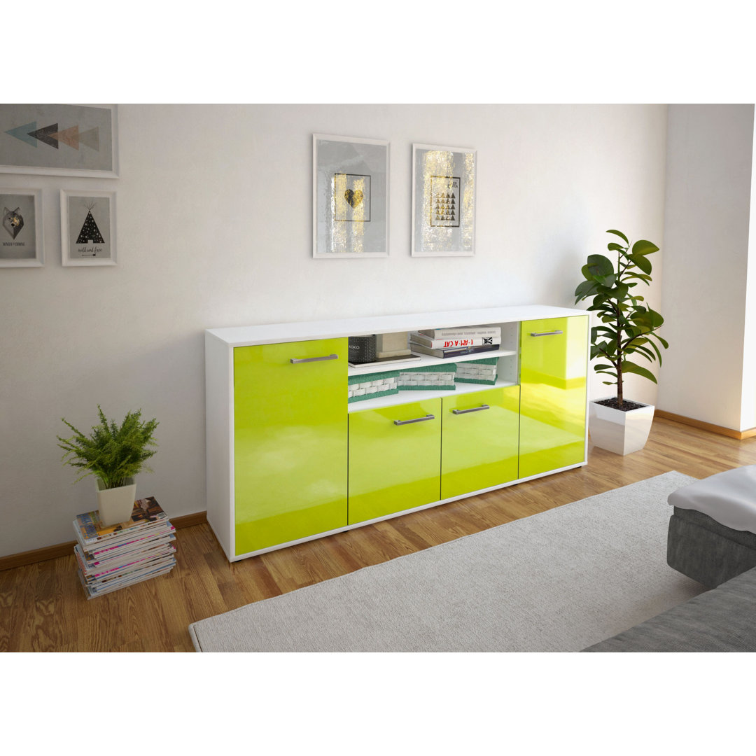 Sideboard Lenchen - Freistehend/Metallgriffe - Design: Farb-Dekor