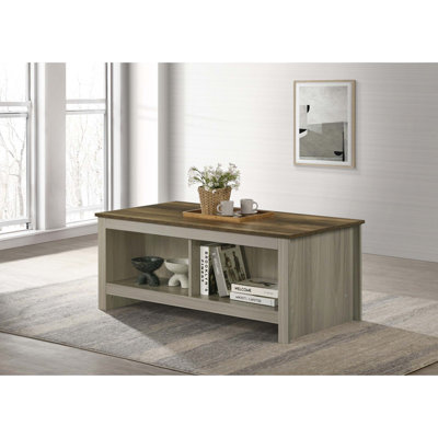 Table basse l 43 po avec tablettes ouvertes