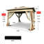 Pavillon de jardin 11 pi x 11 pi avec filet à fermeture à glissière amovible, structure antirouille pour l'eau, protégé pour la cour arrière, auvent escamotable d'exposition 11 pi x 11 pi Filet de protection en filet. Fabrication en acier. . Pour le patio. Café