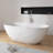 63" x 30" Solid Surface Stone Resin Freestanding Bathroom Soaking Bathtub-124883375
