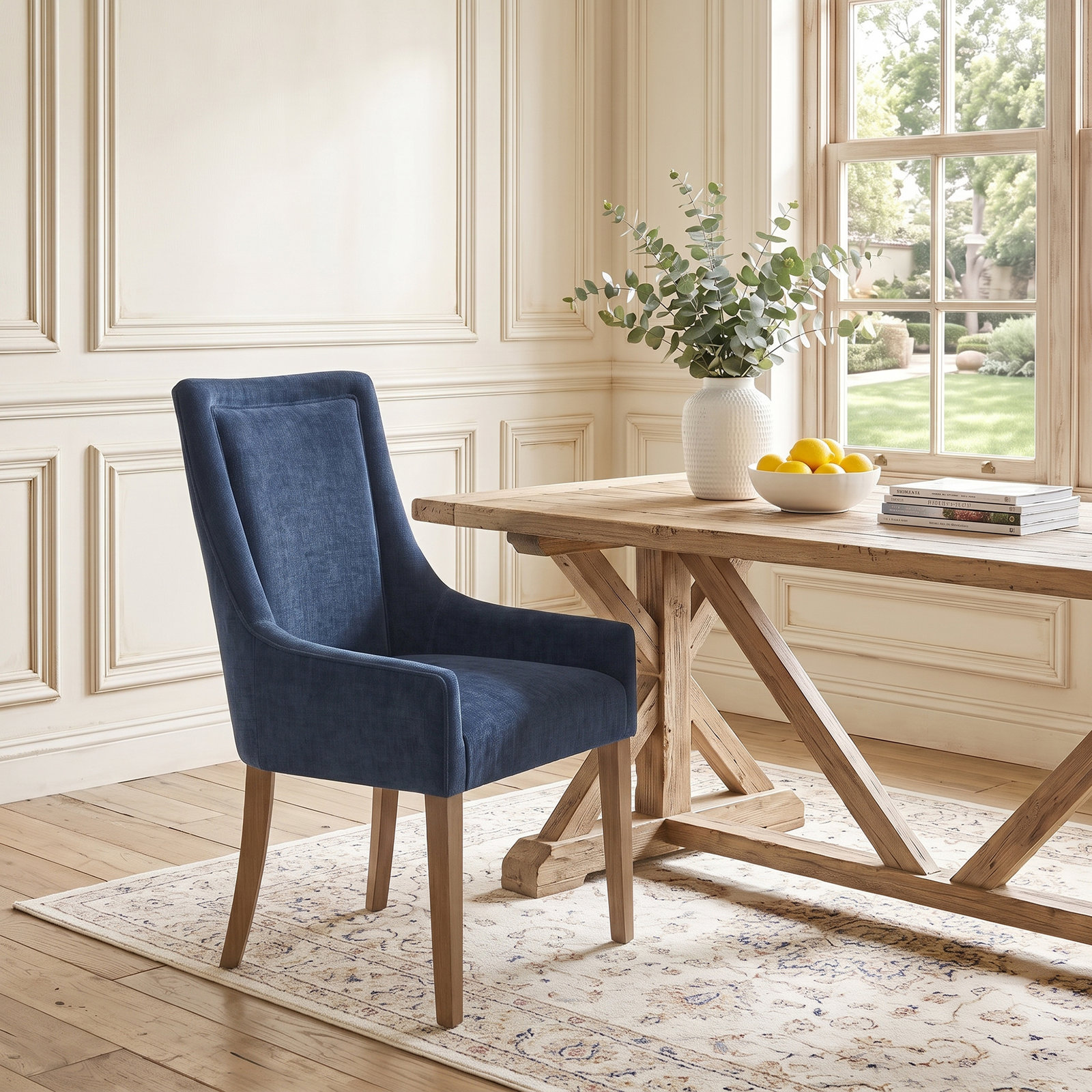 Bennison Dining Armchair, Blue