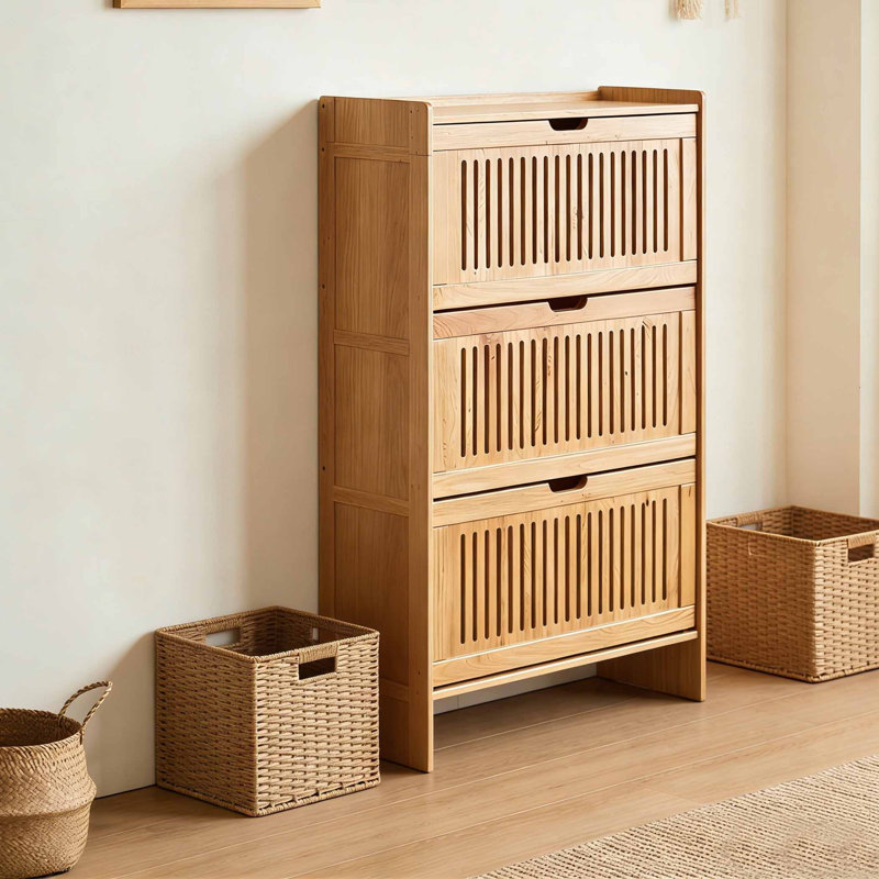 Italian style extremely narrow shoe cabinet, 47.24" H x 29.53" W x 10.24" D