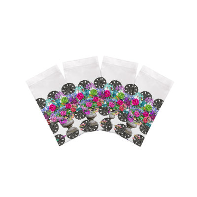 Pistils Metal Bouquet Cotton Sateen Dinner Napkins