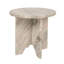 Modern Sculptural Marble Table With Interlocking Base