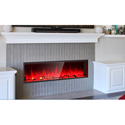 Rosalinde Wifi Enable Recessed Electric Fireplace
