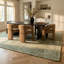 Tapis vert olive ton sur ton intérieur 7 pi x 10 pi (6 pi 6 po x 9 pi 6 po) Branch Branch Sovana-1376489430