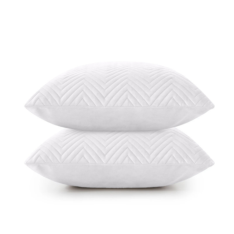 Chevron Square Cushion, Silver