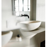 Vast Studio Vessel Sink – Oval Countertop Basin with Smooth Interior, Metallic Luxury Finish & Modern Spa-Inspired Sculpted Design