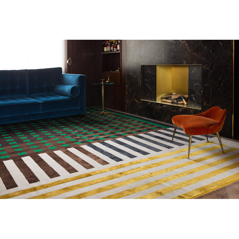 Christopher Kane Grid Construct Area Rug, Rectangle 8' x 10'