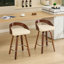 Tabourets de bar rembourrés en similicuir Riggan-1862300671
