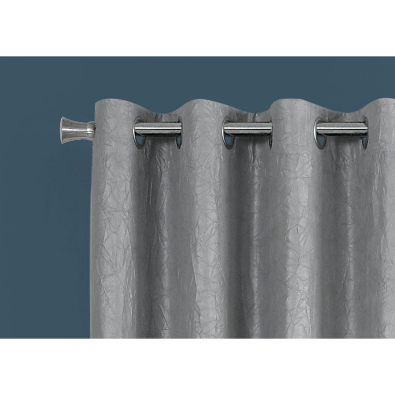 Ensemble de 2 panneaux de rideaux l 54 po x L 95 po obscurcissant avec œillets dans le salon et la cuisine, Gris