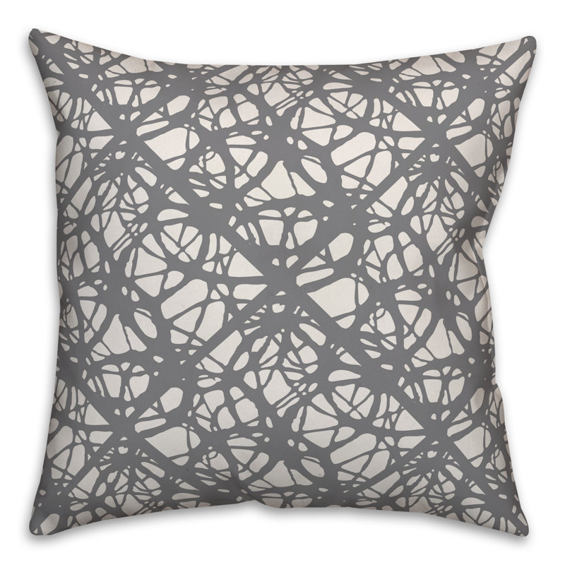  Coussin Dash, 16 po x 1 po, Géométrique gris 2