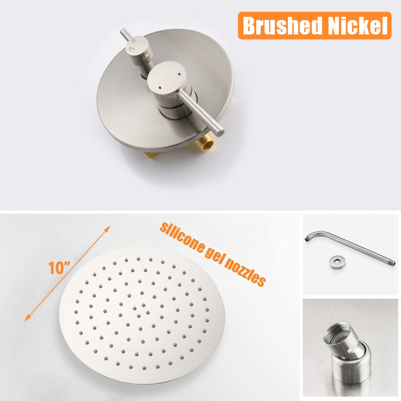 Diverter All-In-One Kit with Rough in-Valve, Brushed Nickel