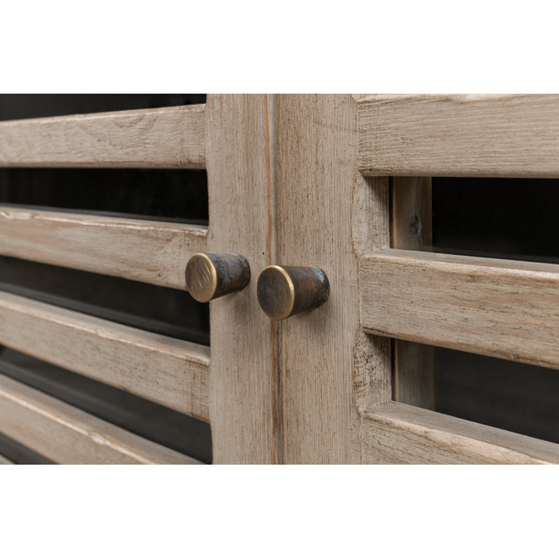 St. Nevis 92'' W Solid Wood Sideboard, Gray
