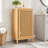 Rinvkora Bathroom Bamboo Storage Cabinet with Shelf and Anti Tip Kit