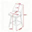 Tabouret de bar pivotant moderne avec revêtement en polyuréthane pour un îlot de cuisine et un confort à la maison