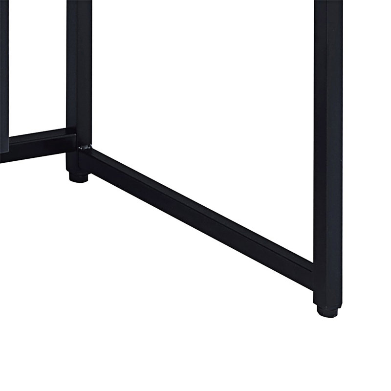 Meuble télé avec tablette, H 16,53 po x L 59,53 po x l 16,53 po, Noir / brun