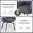 17.7"H Modern Two-Tone Upholstered Swivel Dining Armchair-543018624
