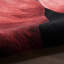 Tapis rouge / mauve / bleu en viscose touffeté à la main-88749806