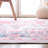 Aminah Ivory / Light Blue Machine Washable Rug-1483199538