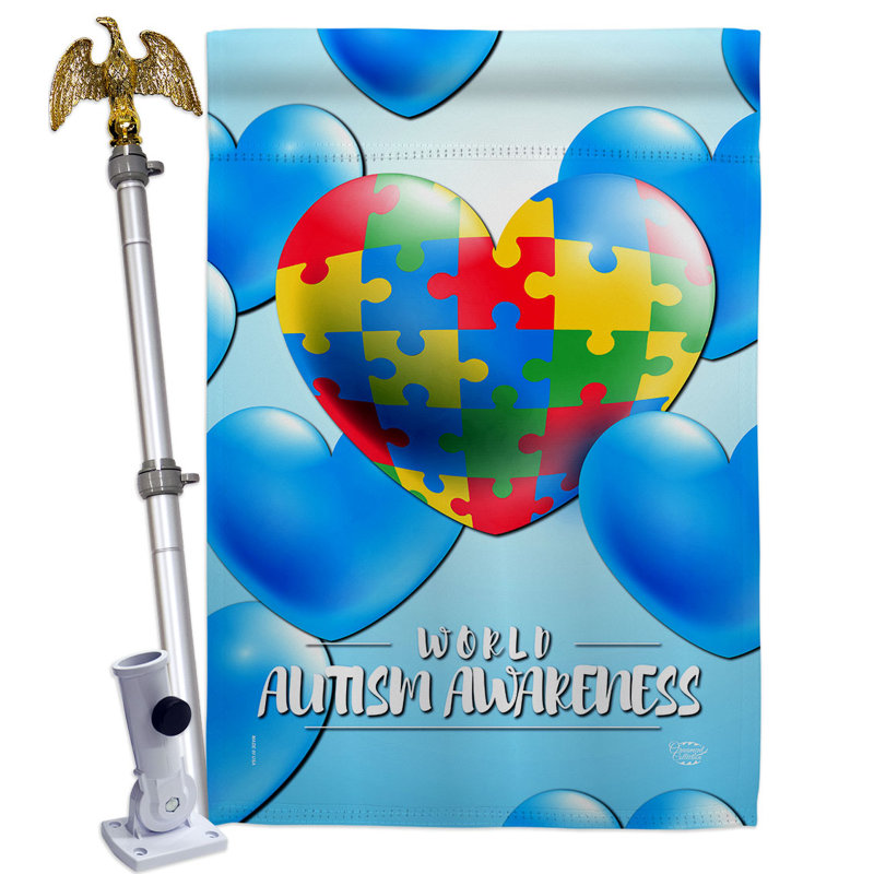 Double Sided 40'' H x 28'' W Polyester Flag Set