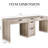 78 Inch Two Person Desk with Drawers, Double Computer Desk with Storage 5 Drawers for Two Person, Extra Long Writing Desk Workstation with File Drawer for Home Office-114256201