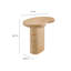 Table d'appoint en faux travertin Elowen