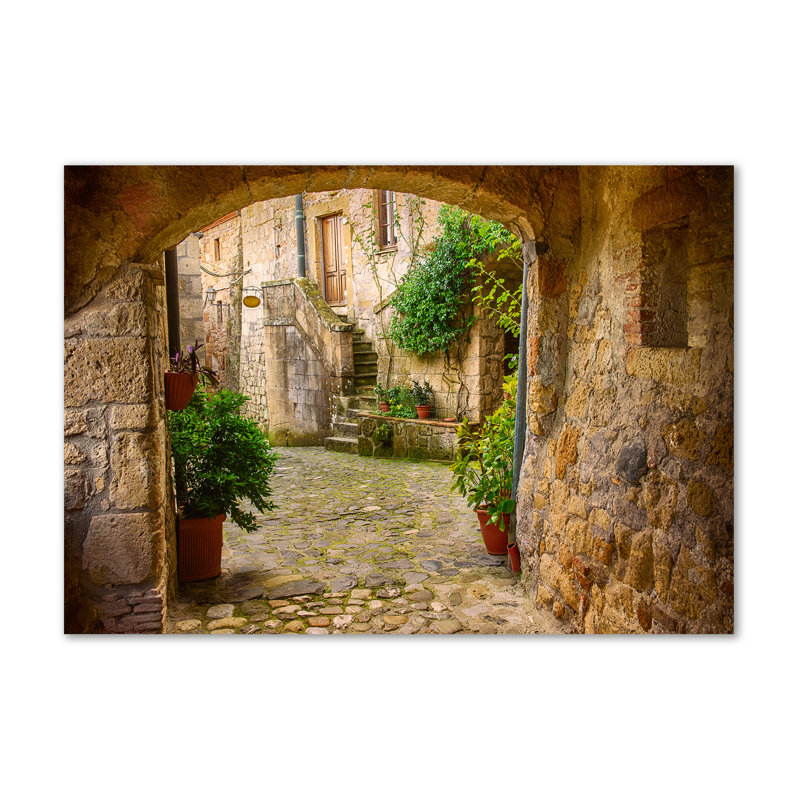 A Charming Street - Wrapped Canvas Print