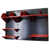 Tablette et cloison noires / rouges