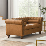 Jhosep 57.5'' Faux Leather Loveseat