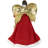 18'' Floral Fabric Angels Tree Topper