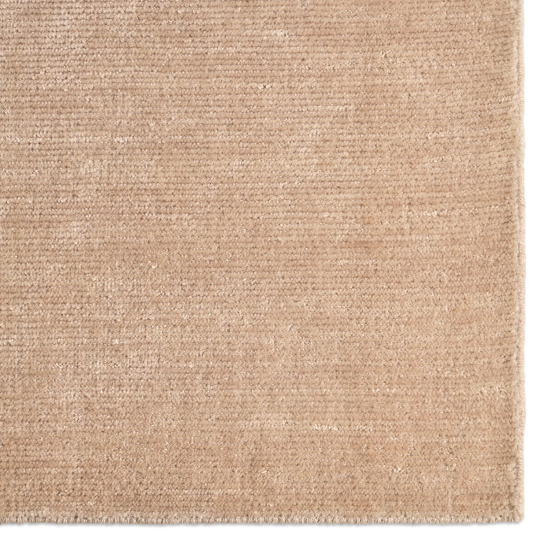 Jamal Hand Woven Wool Area Rug, Beige, Rectangle 72" x 108"