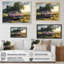 Orange Muscle Car at the Barn - Peinture sur toile-1376326137-1376326136