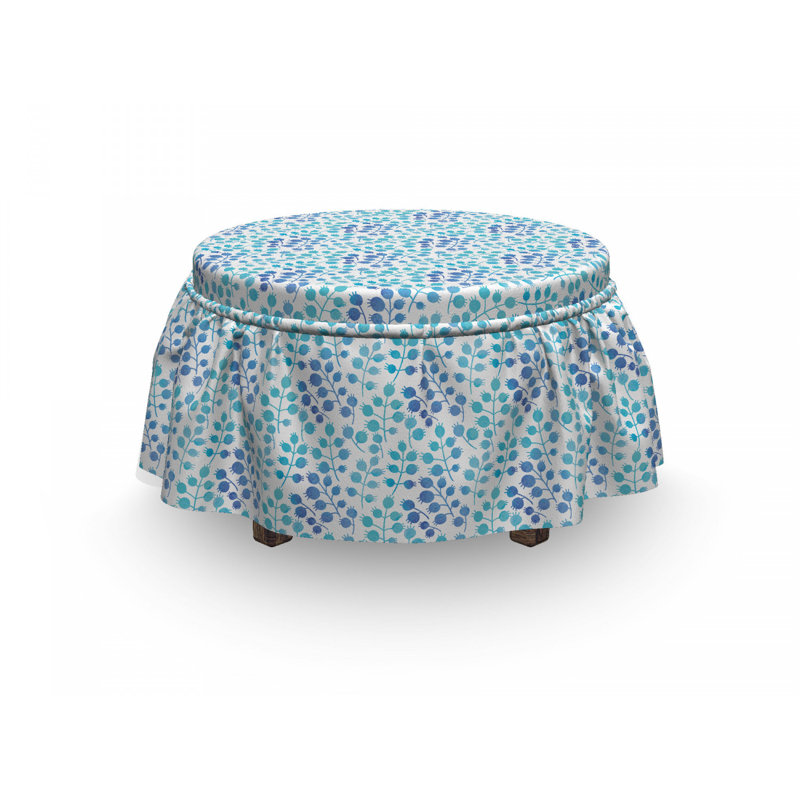 Housse pour repose-pieds bud branches tons