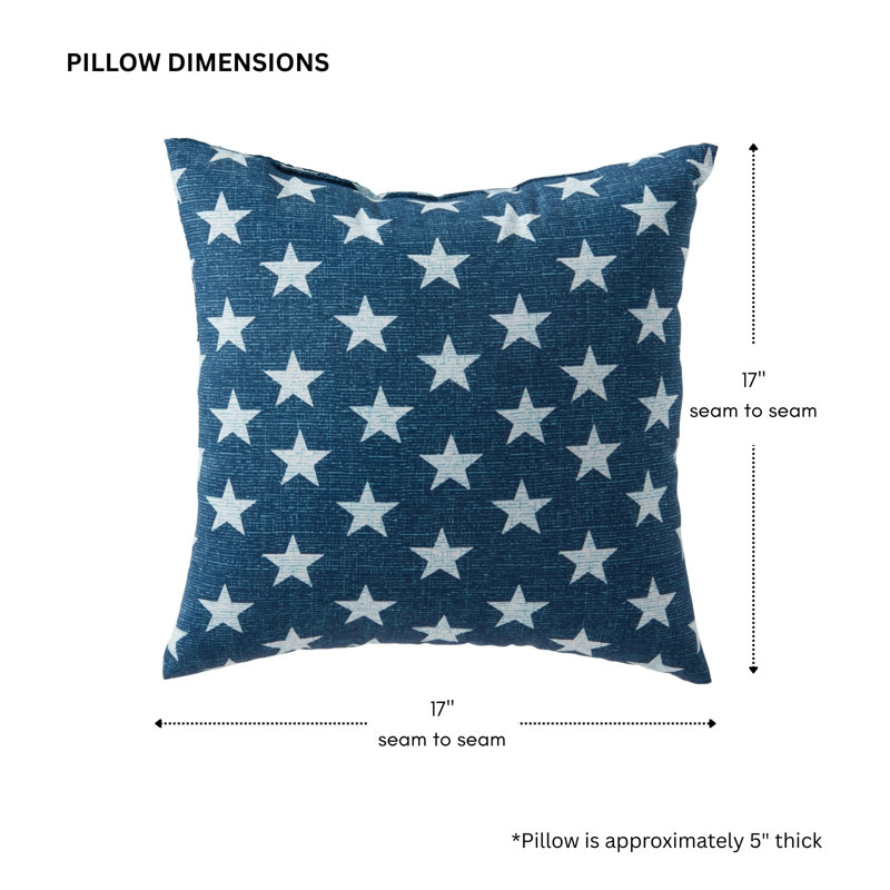 Outdoor Square Throw Pillow Set, Stars