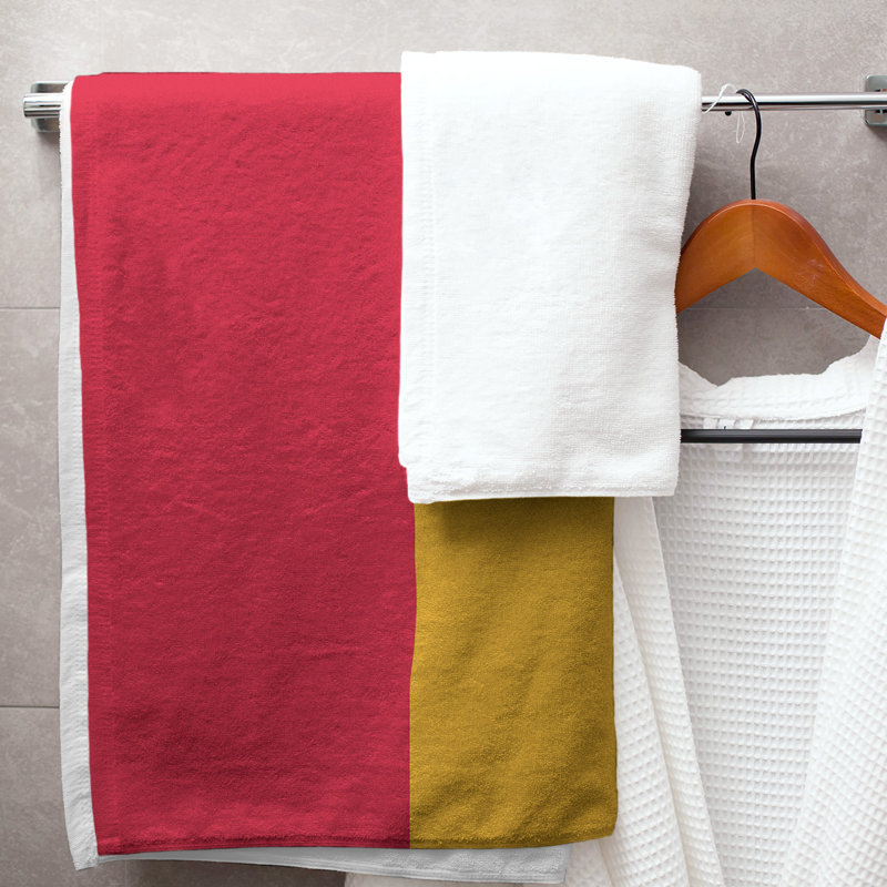 Bath Towel, Red/Bronze